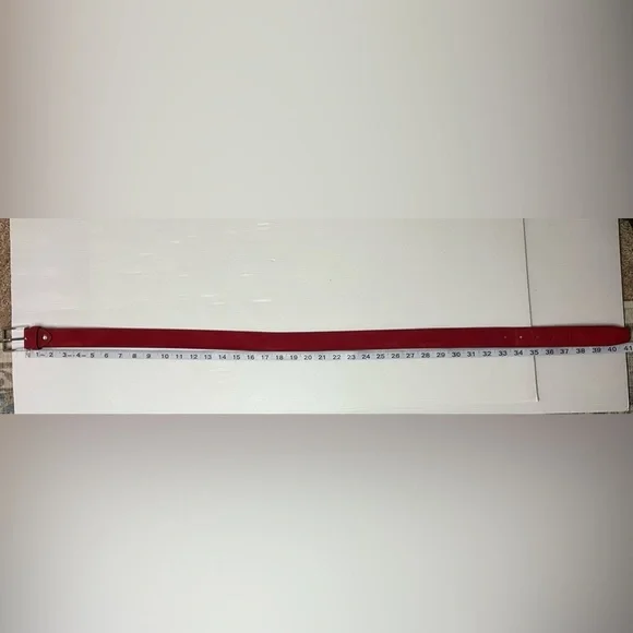 Carrucci Men’s Ruby Red Suede Leather Belt 38” - Picture 7 of 7